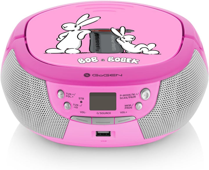 GOGEN Karaoke CD-Player I Bluetooth I USB Port I Karaokemikrofon I Kopfhöreranschluss I Karaokeplaye