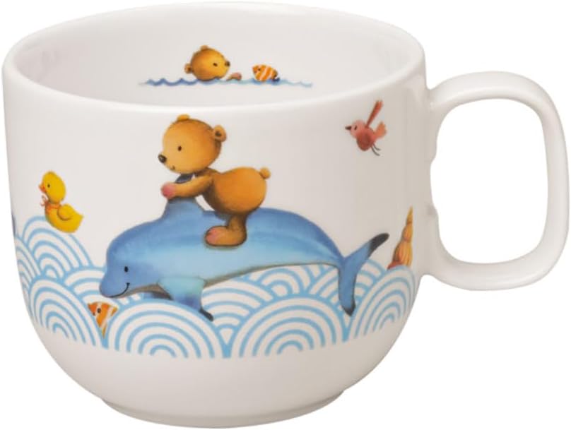 Villeroy &amp; Boch Happy as a Bear Kindergeschirr-Set 2-teilig – Tiefer Kinderteller (19,5 cm) und Kind