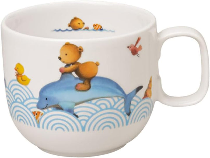 Villeroy &amp; Boch Happy as a Bear Kindergeschirr-Set 2-teilig – Tiefer Kinderteller (19,5 cm) und Kind