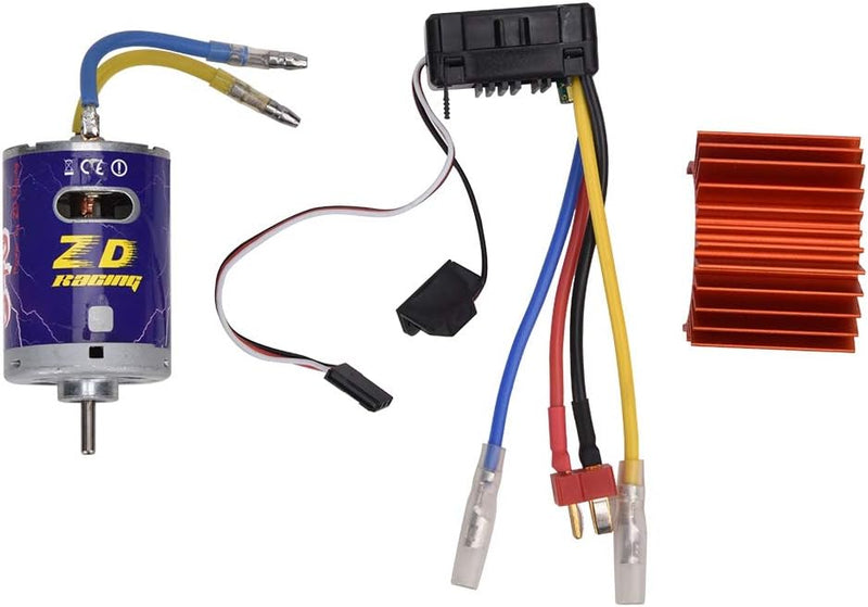 Bürstenmotor Brush Power Motor Kit, Langlebiger 540 Brushed Motor Mit Kühlrippe + 45A Brushed Esc Se