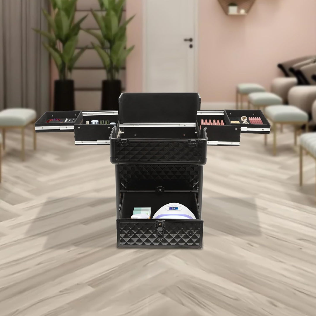 Makeup Koffer Kosmetikkoffer Visagistenkoffer Schminkkoffer Friseurkoffer Nagel Koffer Kosmetik Aufb