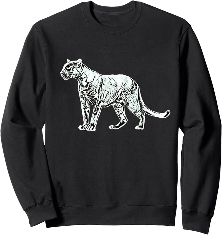 Tiger Motiv Raubkatzen Dschungel Katzen Krallen Zähne Tiger Sweatshirt