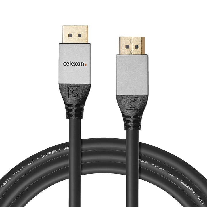 celexon DisplayPort Kabel 4K UHD @60Hz 1,5 m - Professional Line - Plug & Play - Version 1.2 1,5m Di