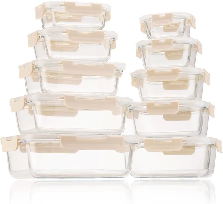 Fenger Vorratsbehälterset aus Glas, Glas-Frischhaltedosen,Aufbewahrungsbehälter für Küche und Restau