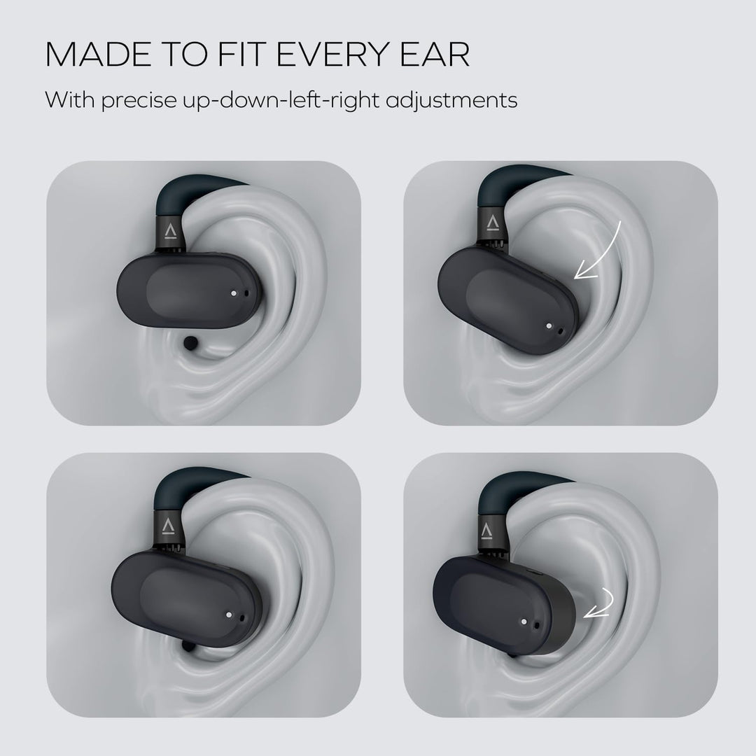 CREATIVE Outlier Go kabelloser Open-Ear-Kopfhörer mit Verstellbarer Passform und Ohrbügeln, bis zu 2