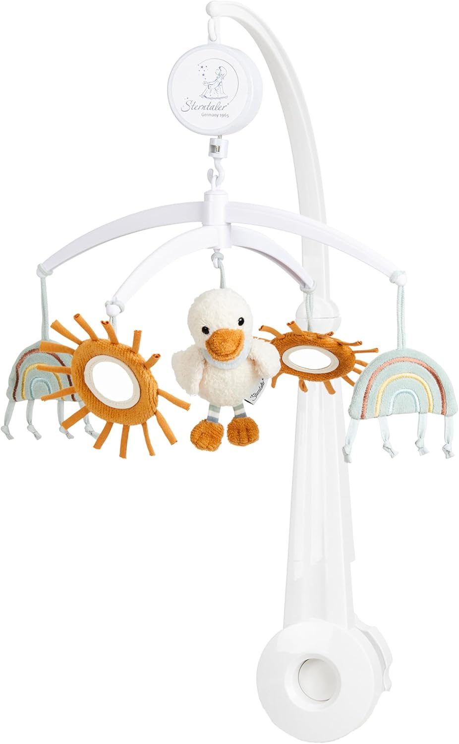 Baby Mobile Ente Edda Lou, Musikmobile für Jungen und Mädchen mit der Melodie Brahms Wiegenlied und