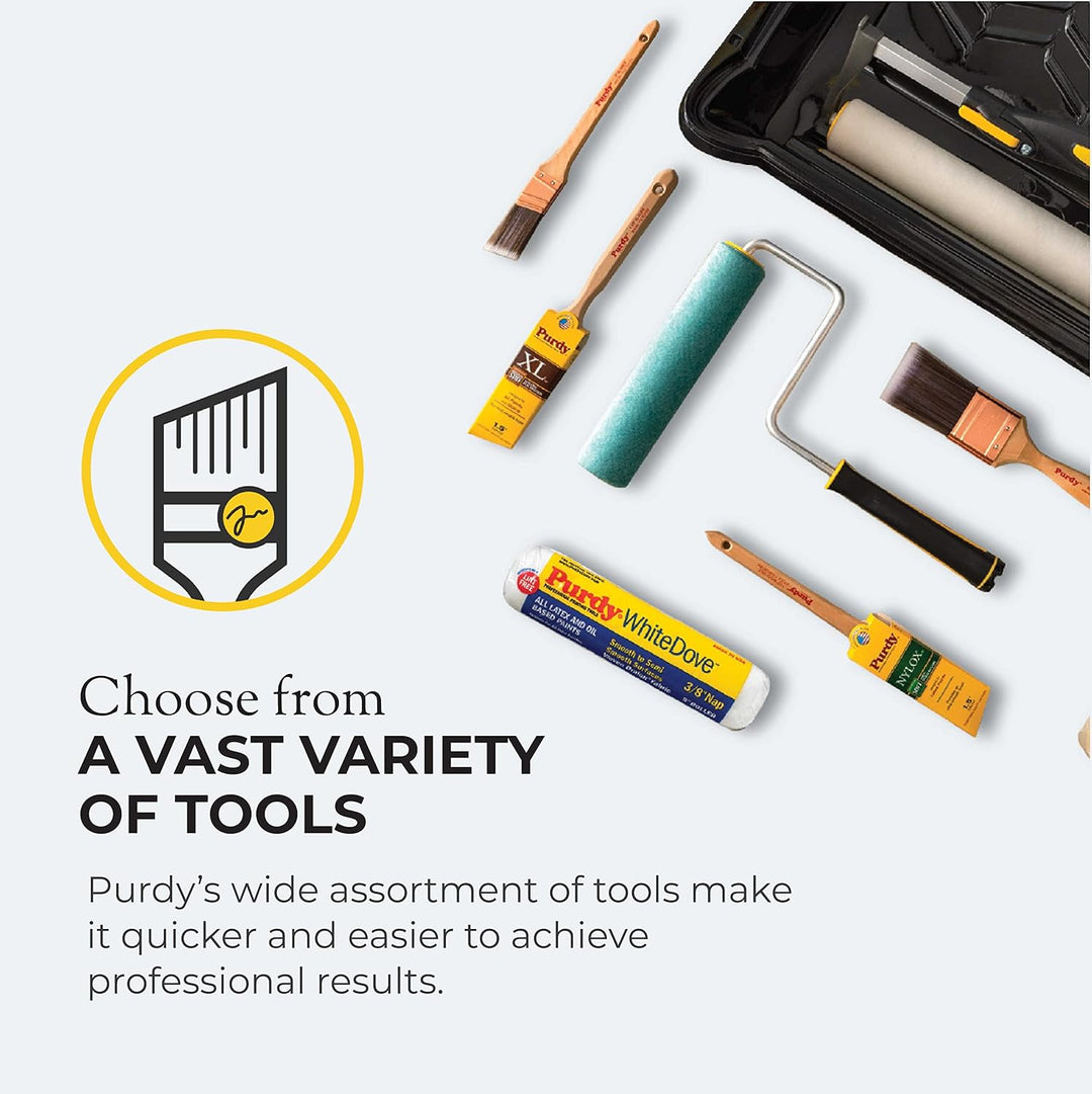 Purdy 144380425 White Bristle Serie Zweig Flachpinsel 6,4 cm, 6,4 cm