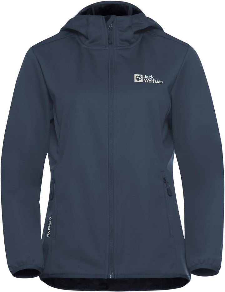 Jack Wolfskin Damen Windhain Hoody W Softshelljacke XS midnight sky, XS midnight sky