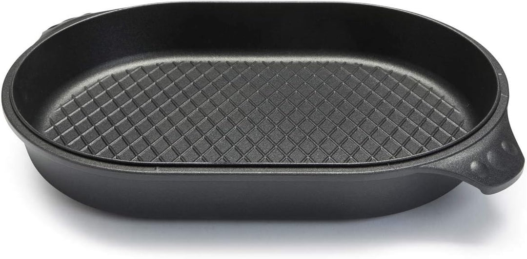 Aluguss Bräter mit Deckel, backofenfest bis 280 °C, Antihaft beschichtet, Induktion, Made in Germany