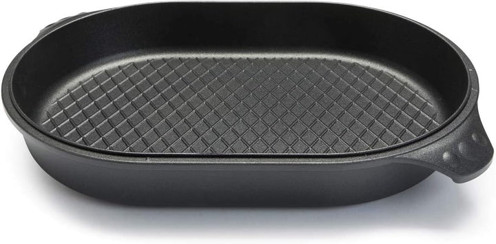 Aluguss Bräter mit Deckel, backofenfest bis 280 °C, Antihaft beschichtet, Induktion, Made in Germany