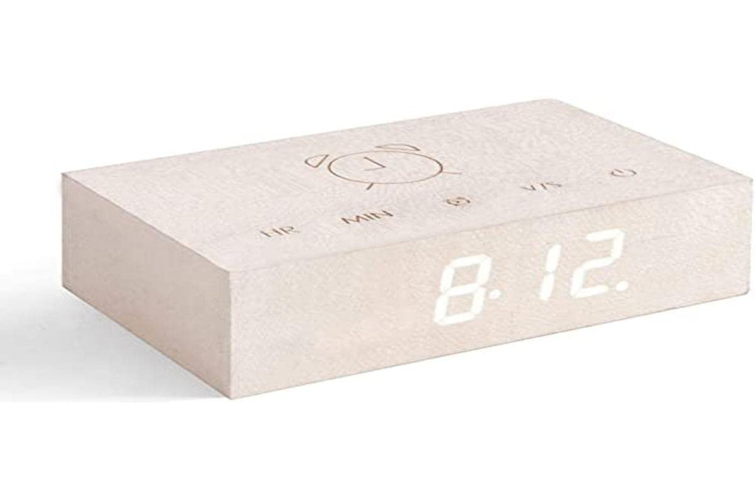 Gingko Flip Click Clock LED Alarm Clock Sound Activated with New Flip Technology, Rechargeable with