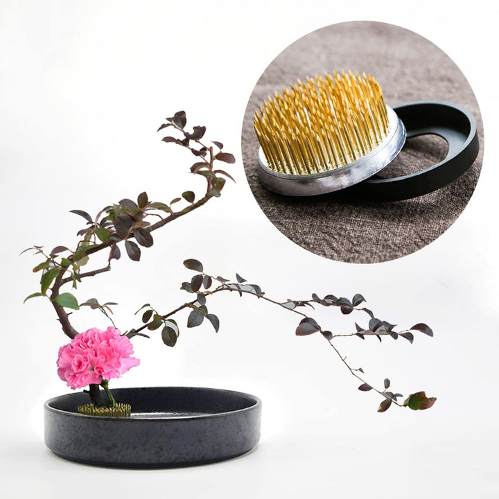Blumen Kenzan Round Blumensteckigel Flower Frog, Ikebana Kenzan Flower Arrangement Pin Ikebana Blume