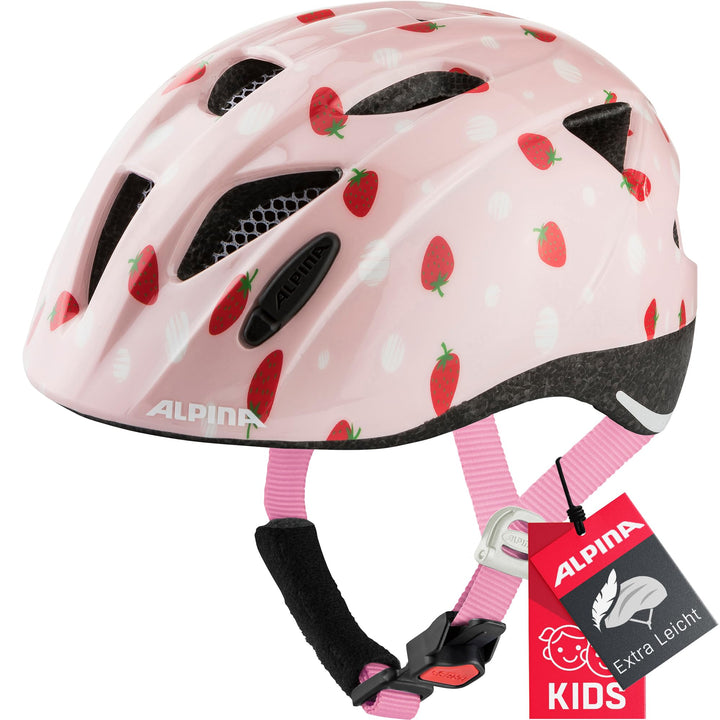 ALPINA XIMO - Leichter, Sicherer & Bruchfester Fahrradhelm Mit Optionalen LED-Licht Für Kinder straw
