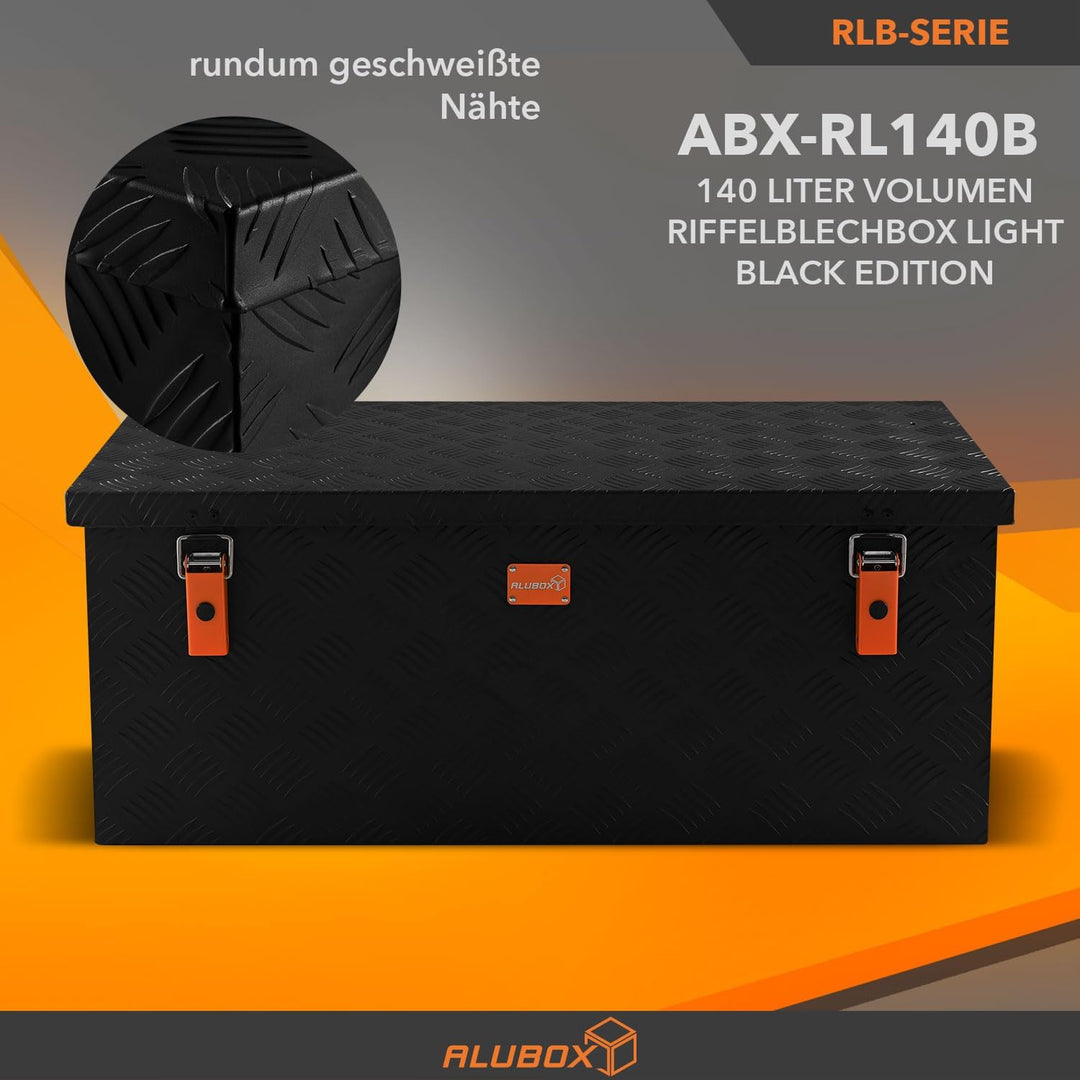 alubox Werkzeugkiste Riffelblech ABX-RL140B Aluminium 1,5mm Werkzeugkiste leicht und robust 140 Lite