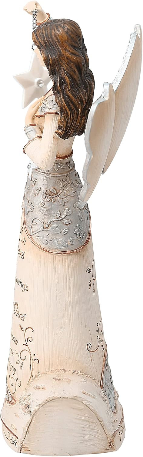 Pavilion Gift Company Elements Beileidsengel mit Stern, 22,9 cm Stars in the Sky, Stars in the Sky
