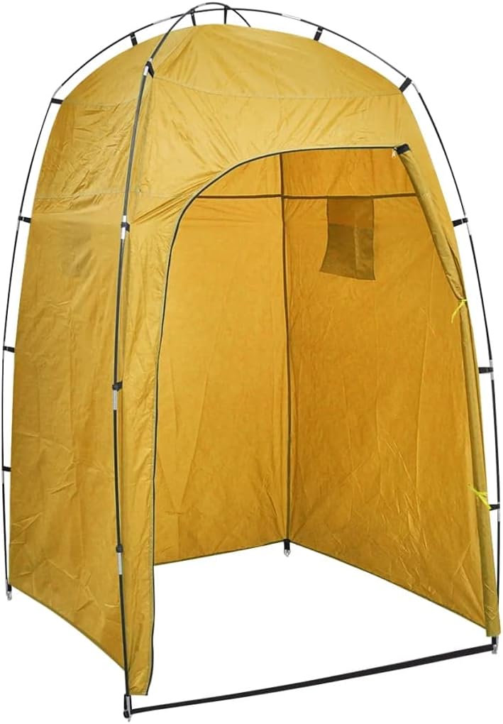 vidaXL Duschzelt Umkleidezelt WC Toilettenzelt Wechselzelt Umkleidezelt Camping Gelb, Gelb