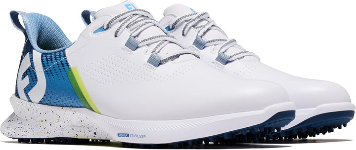 FootJoy Herren Fj Fuel Previous Season StyleGolfschuh 40 EU Weit Weiss Blau Grün, 40 EU Weit Weiss B
