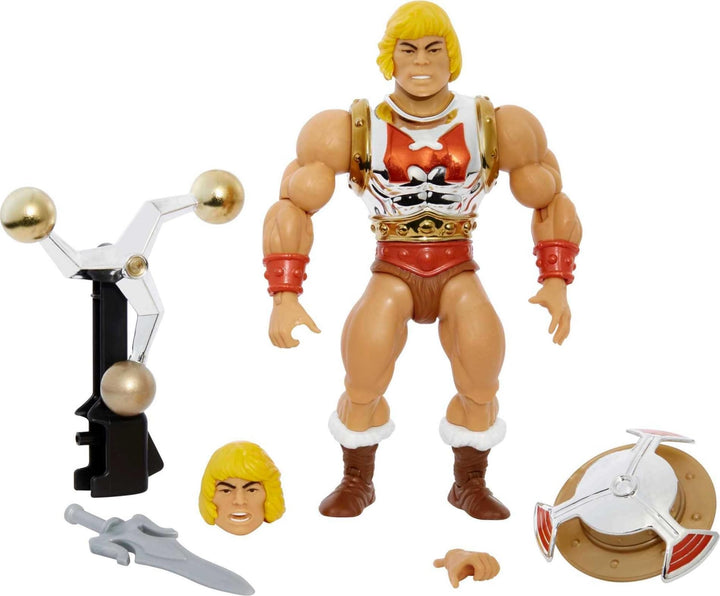 Masters of the Universe HDT22 - Origins Deluxe He-Man mit fliegenden Fäusten, 14 cm grosse Actionfig