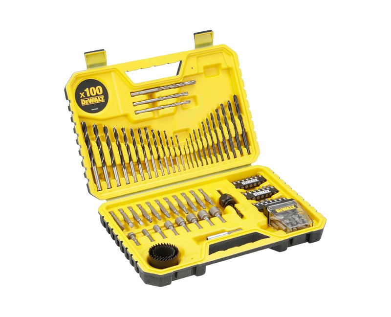 DeWalt DT71563, QZ Kombination Bohrer Set 100 Teile, Hochgeschwindigkeitsstahl, Zylinderschaft 1 Sch