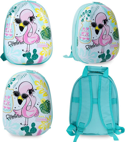 RELAX4LIFE Kinderkoffer mit Rollen, 2 TLG Kinder Kofferset, Koffer(16 inch) + Rucksack(12 inch), Rei