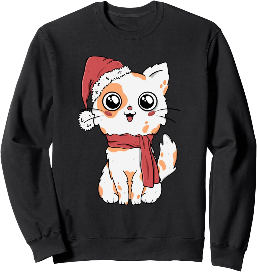 Cute Christmas Cat Kitten - Weihnachten Katze Kätzchen Sweatshirt