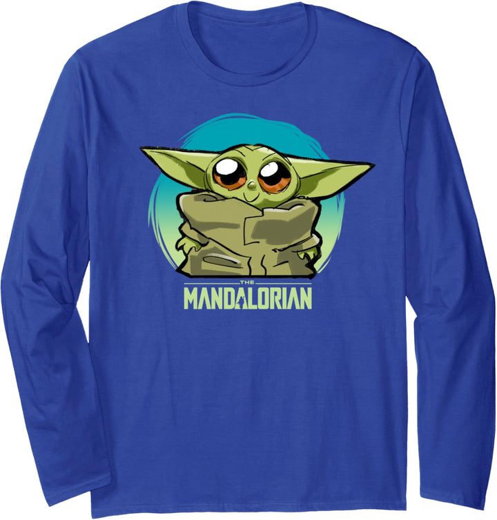 Star Wars The Mandalorian The Child Cute Blue Hue C1 Langarmshirt