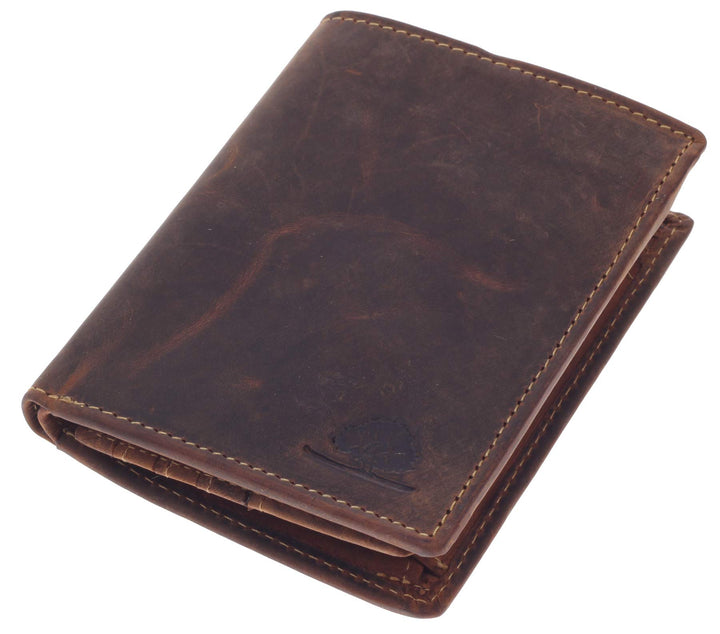 Greenburry Vintage Geldbeutel Geldbörse Braun 9,5x12,5x2,5cm