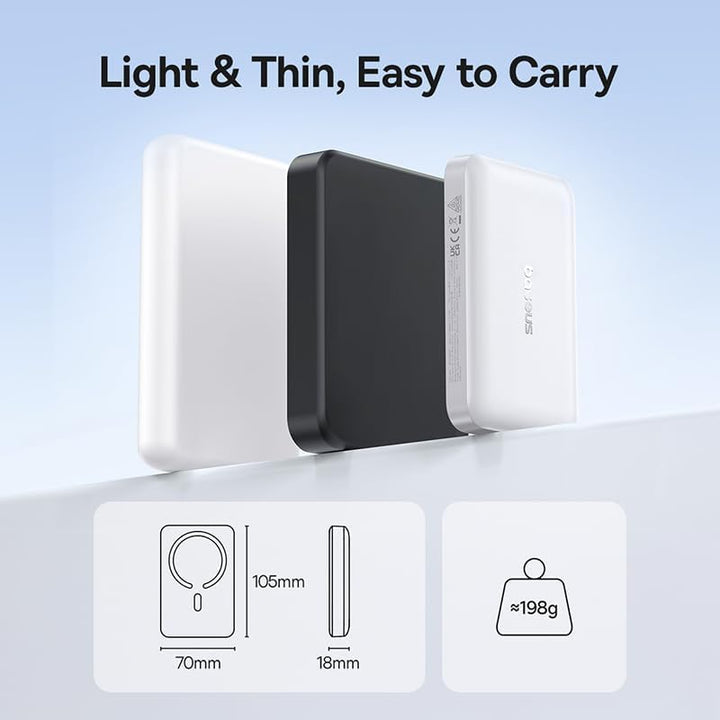 Baseus Enerfill MagSafe Powerbank 10000mAh 30W USB C Magnetische Power Bank, Kabellose Externe Handy