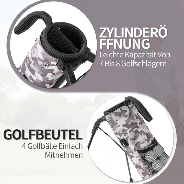OUUTMEE Kleine Golftasche, Schlägerkoffer, Golf-Selbstständer, Schlägerkoffer und grosse Tasche, Ult