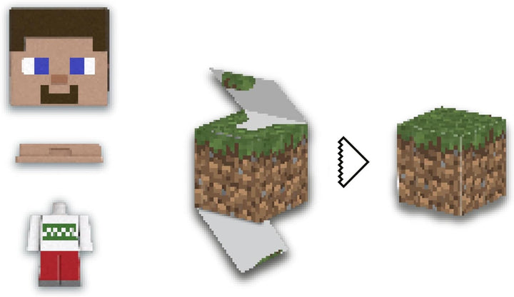 MINECRAFT Mob Heads Adventskalender - 24 Überraschungen mit Steve, Mobs und Zubehör im verpixelten L