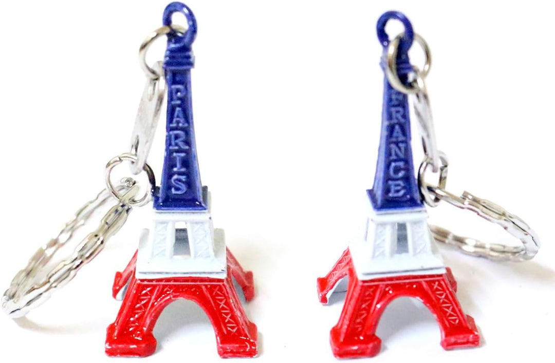 50 Stück Schlüsselanhänger Eiffelturm Pair Erinnerung Französische Flagge 4,5 x 2 cm Geschenke
