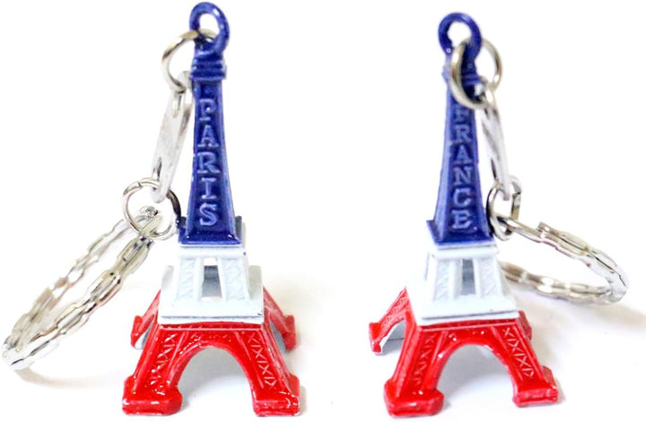 50 Stück Schlüsselanhänger Eiffelturm Pair Erinnerung Französische Flagge 4,5 x 2 cm Geschenke