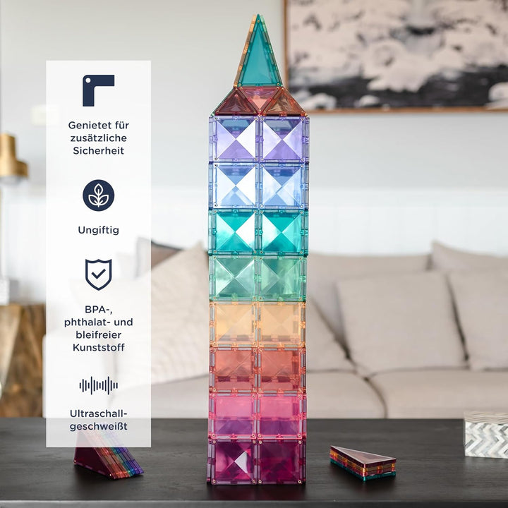 CONNETIX Magnetische Fliesen Pastell Megapackung, 202 Stück