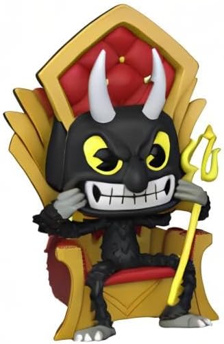 Funko Pop! Deluxe: Cuphead - The Devil in Chair - Vinyl-Sammelfigur - Geschenkidee - Offizielle Hand
