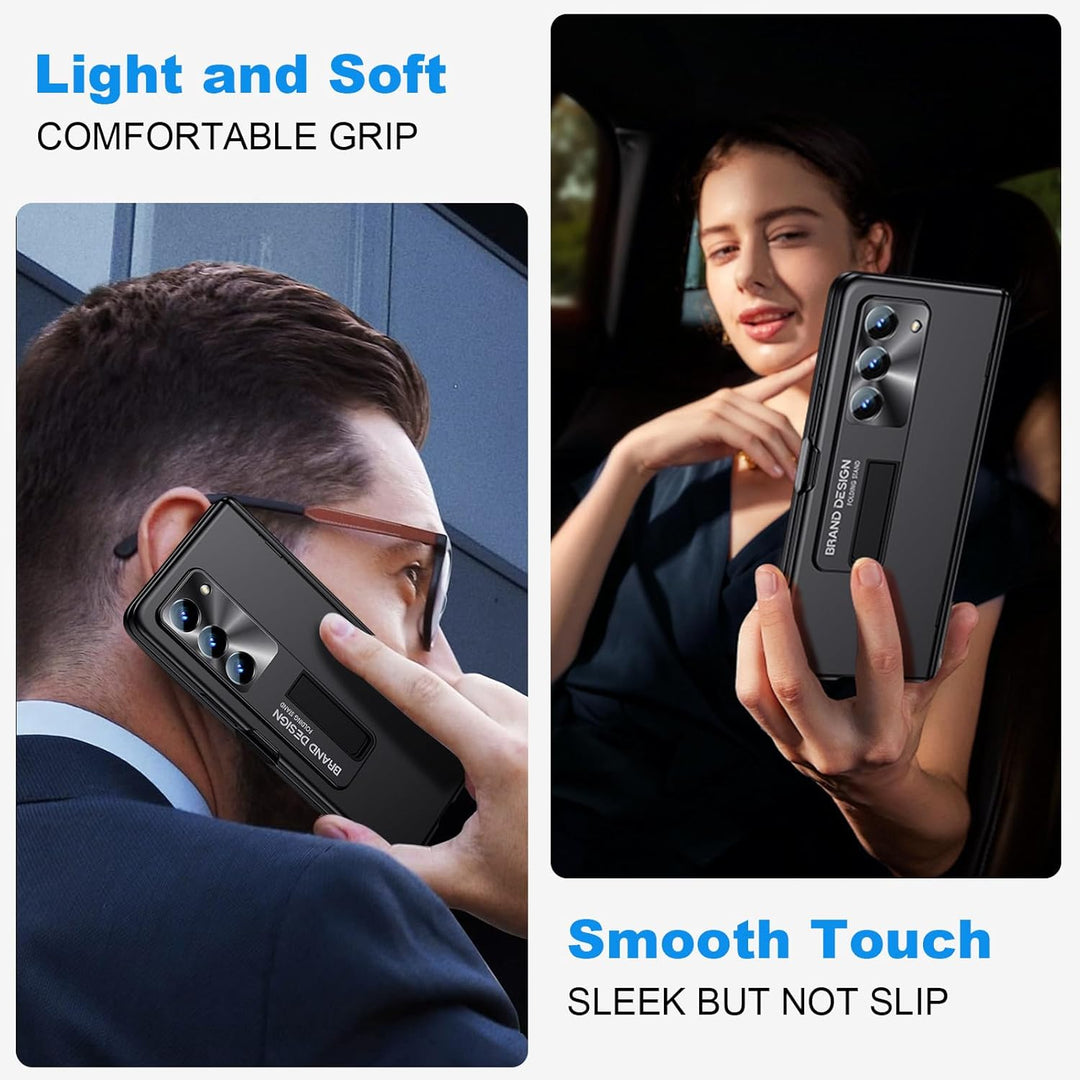 spoovcto for Samsung Fold5 Ständer Hülle： Privatsphäre Bildschirmschutz & Scharnier Schutz & Display