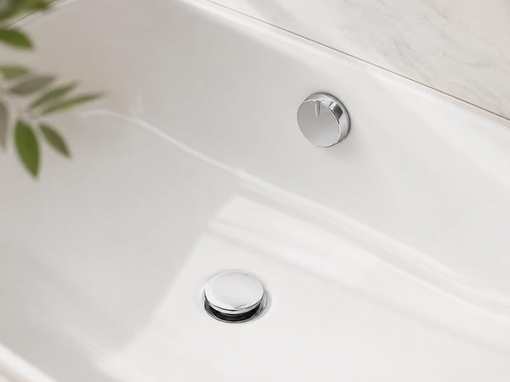 Wirquin, weiss 30723098 Badewannenablauf mit hohem Durchfluss und Metalldeckel