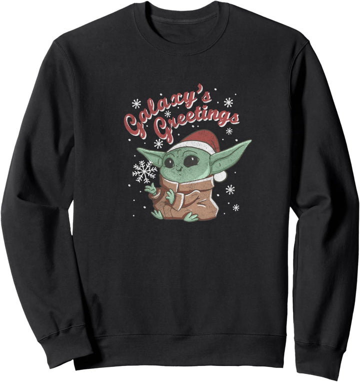 Star Wars The Mandalorian Child Holiday Greetings Sweatshirt