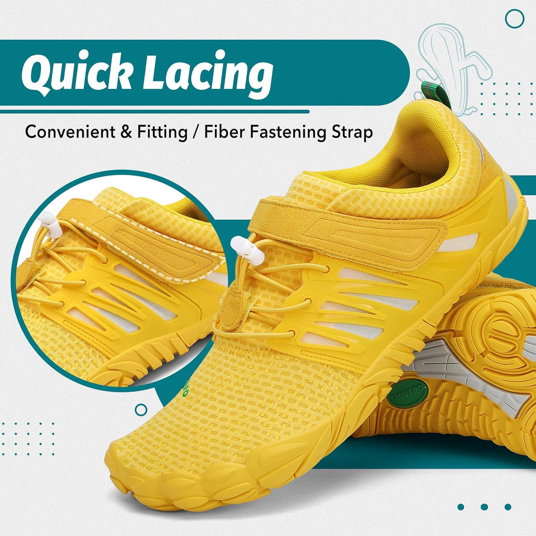 SAGUARO Unisex Barfussschuhe Outdoor Zehenschuhe mit Breite Zehenbox & Zero-Drop Sohle Gr.36-48 44 E