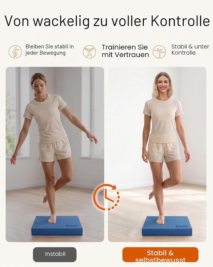 StrongTek Professional Foam Exercise Balance Pad.15.8" x 13" x 2", High Density TPE Schaum Kniepolst