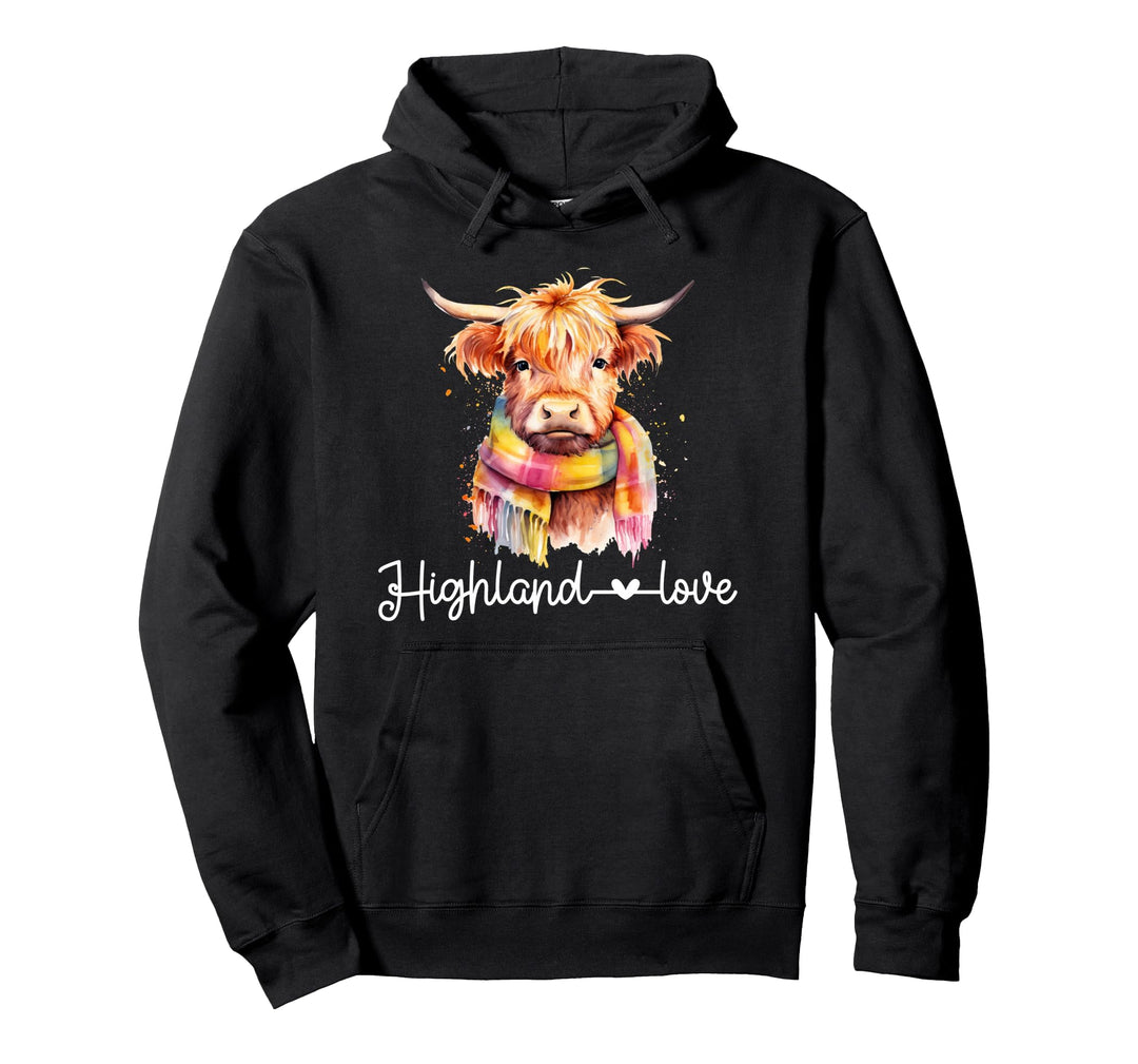 Highland Love Baby Kalb Färse Tie Dye Schal Highland Cow Pullover Hoodie