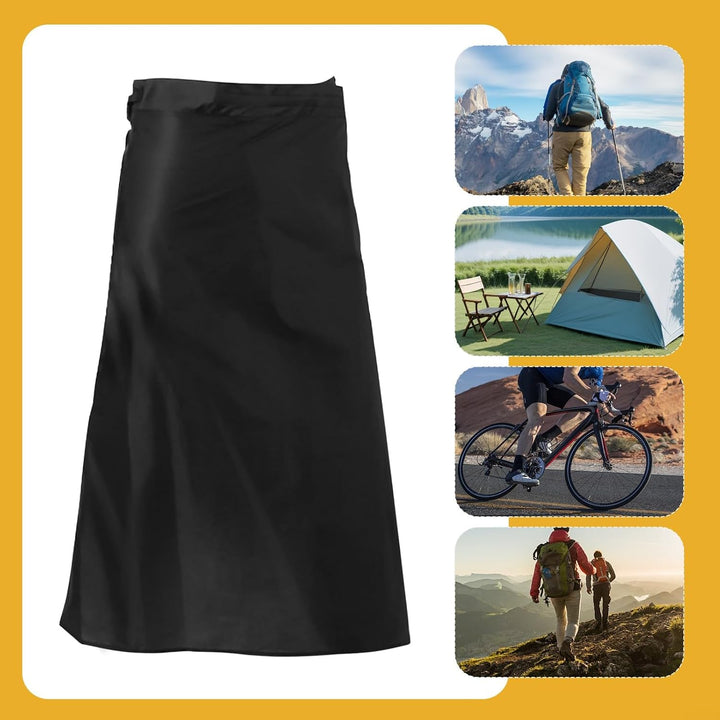 Regenrock, 15D Nylon Ultraleichter Regenrock, wasserdicht, winddicht, Kilt-Regenbekleidung, Futter m