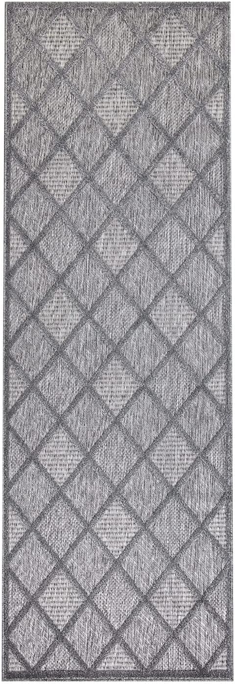 In-& Outdoor Teppich - Läufer 80x250 cm - für Innen-& Aussenbereich - Wetterfest Balkon-Teppich, Ter