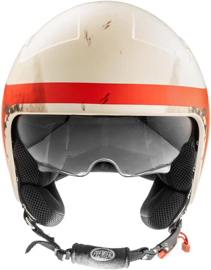 Premier Unisex-Adult Rocker Helm S Creme, Rot Und Blau, S Creme, Rot Und Blau