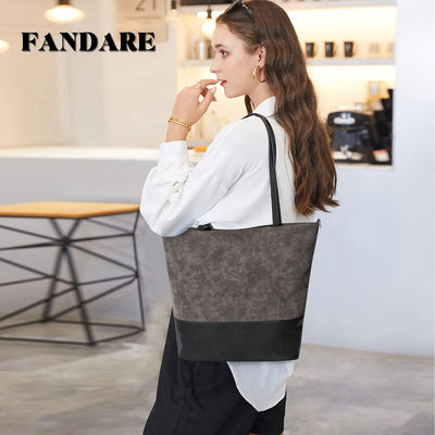 FANDARE Handtaschen Damen Shopper Schultertaschen Frauen Umhängetasche Leichte Tragetasche für 12.9