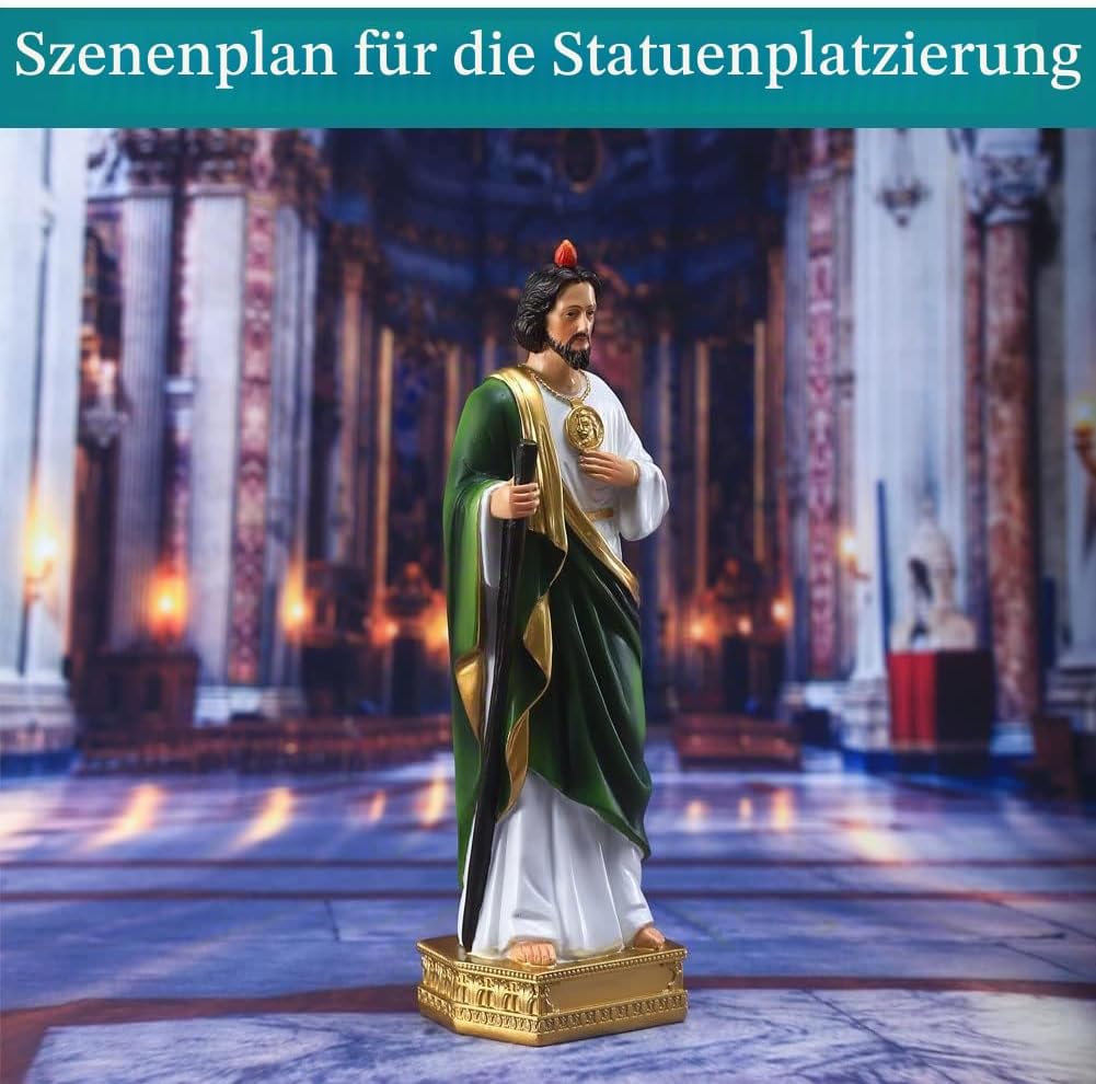 20,3 cm lange Jude-Statue, religiöse Harz-Statuen, religiöse farbige Geschenk-San Judas Tadeo-Statue