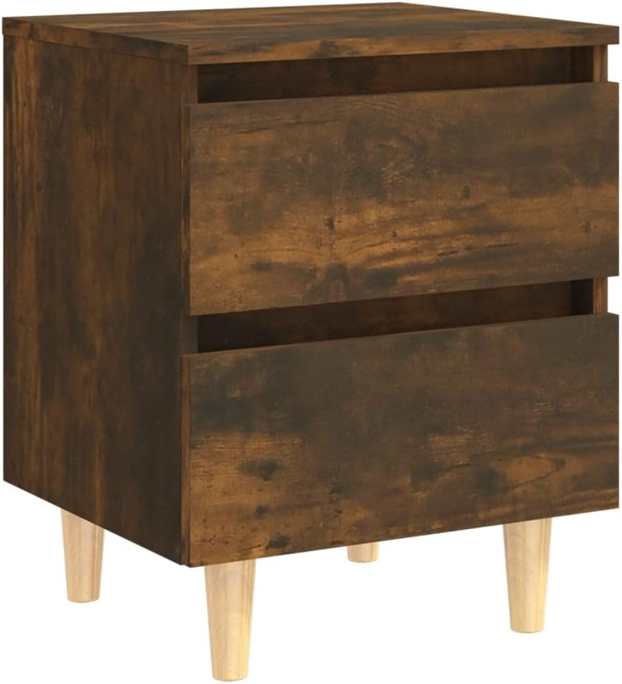 FIRBNUS Bedside Table Nachtkonsole Beistelltisch mit Stauraum Night Stand Nachttisch mit Massivholz-