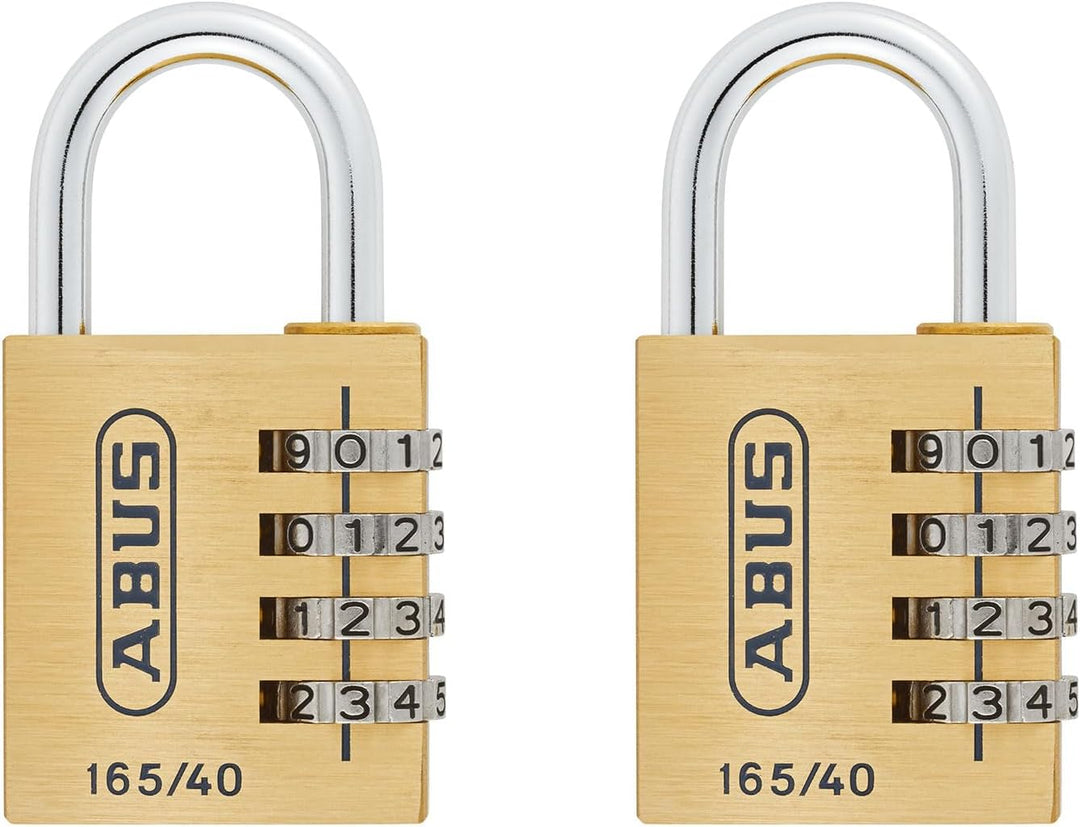ABUS Zahlenschloss 165/40 - Vorhängeschloss aus Messing - mit individuell einstellbarem Zahlencode -