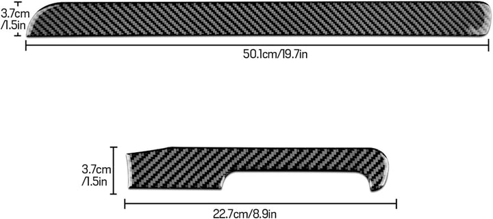 KUNGKIC Kohlefaser Armaturenbrett Zierleiste Auto Mittelkonsolenstreifen für Volkswagen VW Golf 6 GT
