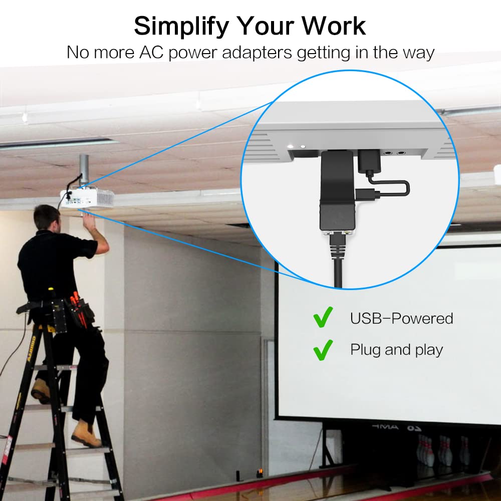 DDMALL ProAV 150M 1080p HDMI Extender Über TCP/IP, Mini Extender Über CAT5e/CAT6 Eins-zu-Eins/Eins-z
