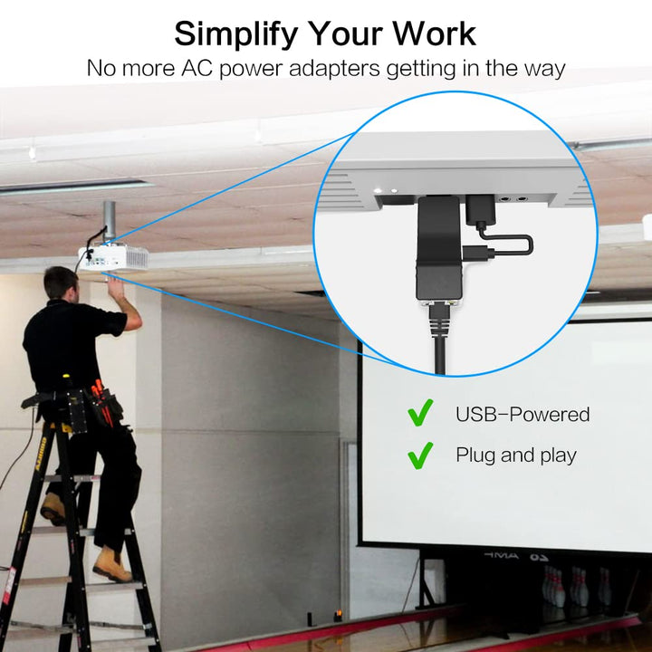 DDMALL ProAV 150M 1080p HDMI Extender Über TCP/IP, Mini Extender Über CAT5e/CAT6 Eins-zu-Eins/Eins-z